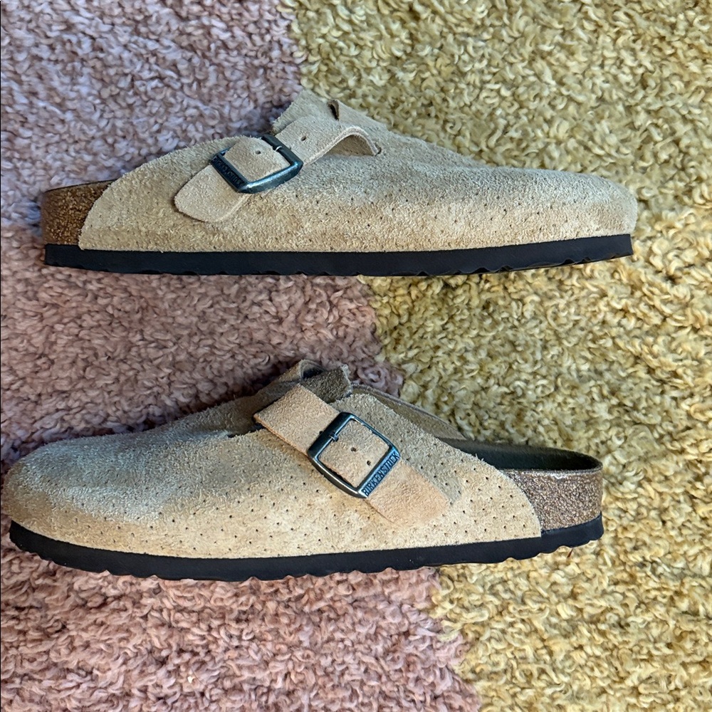 Birkenstock Tan Suede Mules